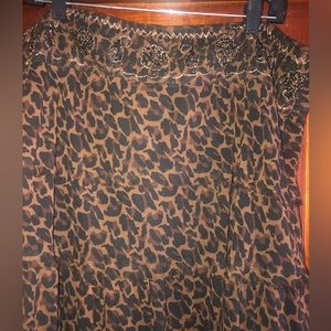 Mixed Nouveau Tiered Animal Print Skirt 16